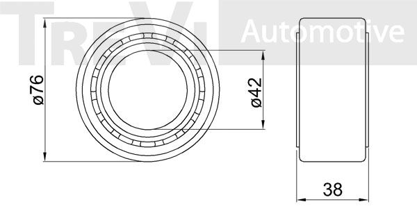 TREVI AUTOMOTIVE Riteņa rumbas gultņa komplekts WB1409